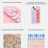 Fine Line Custom iPhone Case - Maroon/Turquoise