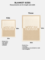 BaubleBar Initial Here Custom Blanket - Gray/Camel - 
    Tan personalized blanket
  
