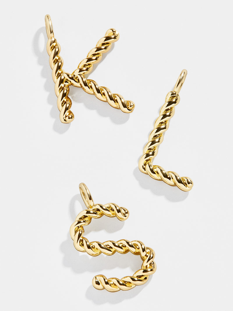 BaubleBar Jupiter Charm - Twisted gold metal charm