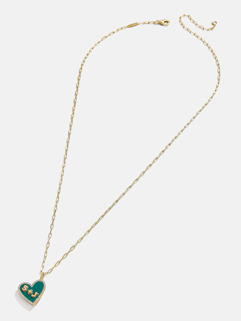BaubleBar Heart 18K Gold Custom Reversible Necklace - 
    18K Gold Plated Sterling Silver, Cubic Zirconia stones
  
