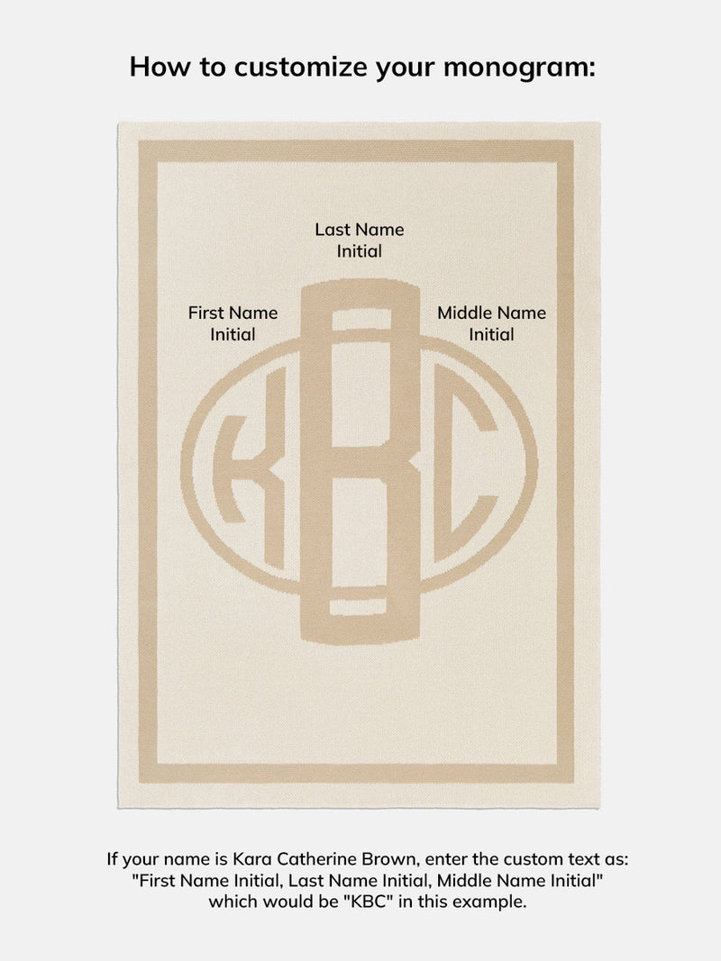 BaubleBar Monogram Custom Blanket - Natural / Beige - 
    Enjoy 20% off - This Week Only
  
