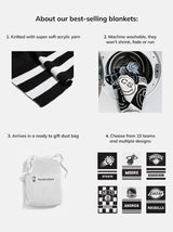 BaubleBar Brooklyn Nets NBA Custom Blanket - Custom, machine washable blanket