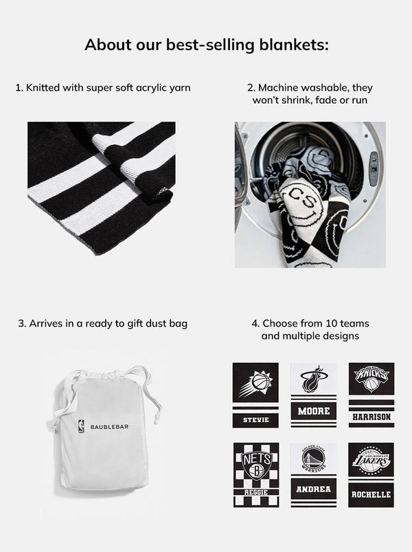 Brooklyn Nets NBA Custom Blanket