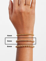 BaubleBar Carolina Panthers NFL Gold Pisa Bracelet - Carolina Panthers - NFL beaded stretch bracelet