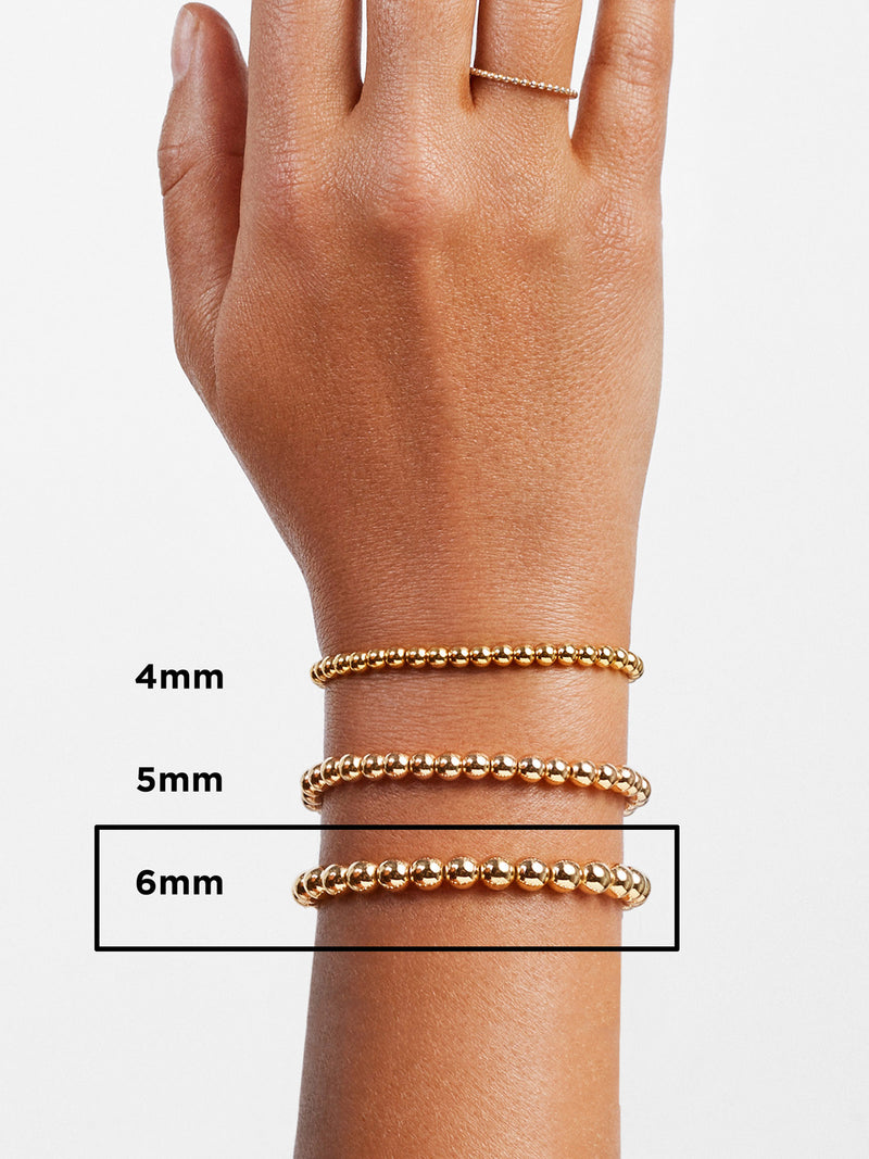 Gold Beaded Bracelets 5mm / 9