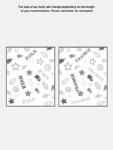 BaubleBar Wild Child Kids' Custom Blanket - Green/Blue - Custom, machine washable blanket