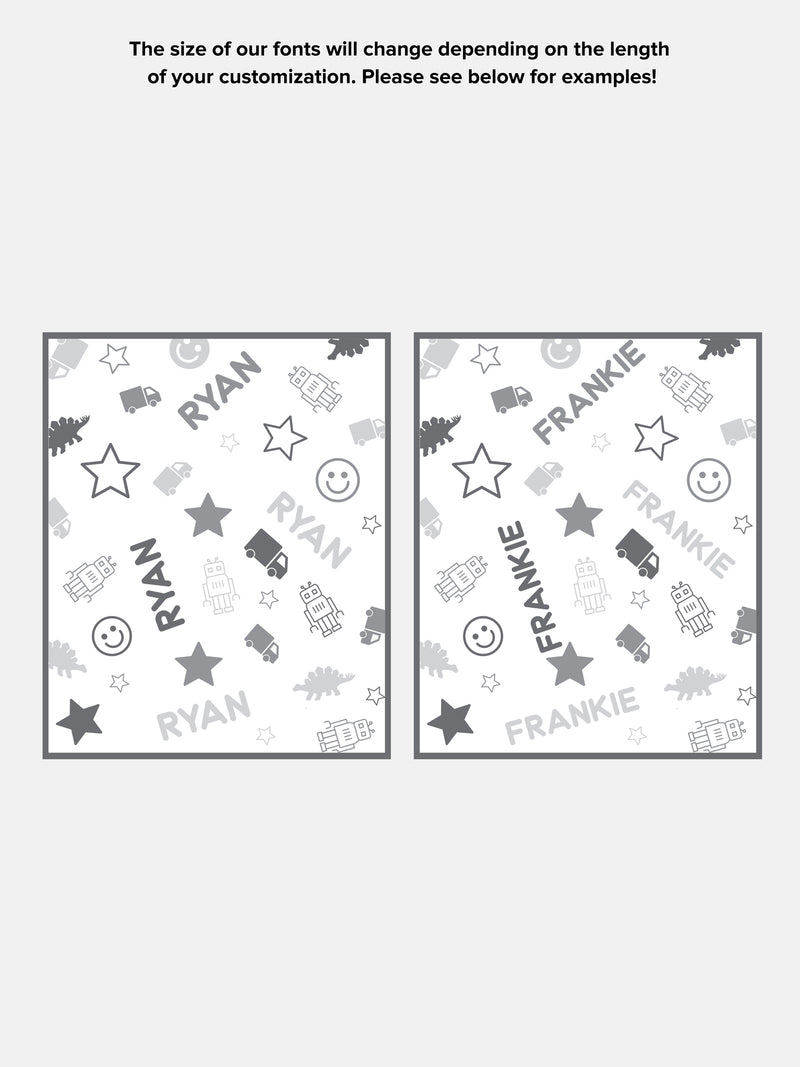 BaubleBar Wild Child Kids' Custom Blanket - Green/Blue - Custom, machine washable blanket